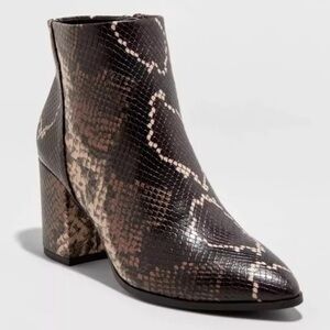 Steve Madden Jillian Snake Print Booties